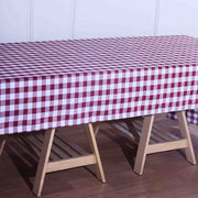 60" x 126" Checkered Gingham Polyester Tablecloth