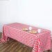 60" x 126" Checkered Gingham Polyester Tablecloth