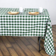 60" x 126" Checkered Gingham Polyester Tablecloth