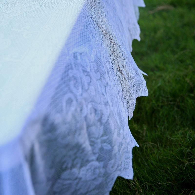 60" x 126" Floral Lace Rectangular Tablecloth