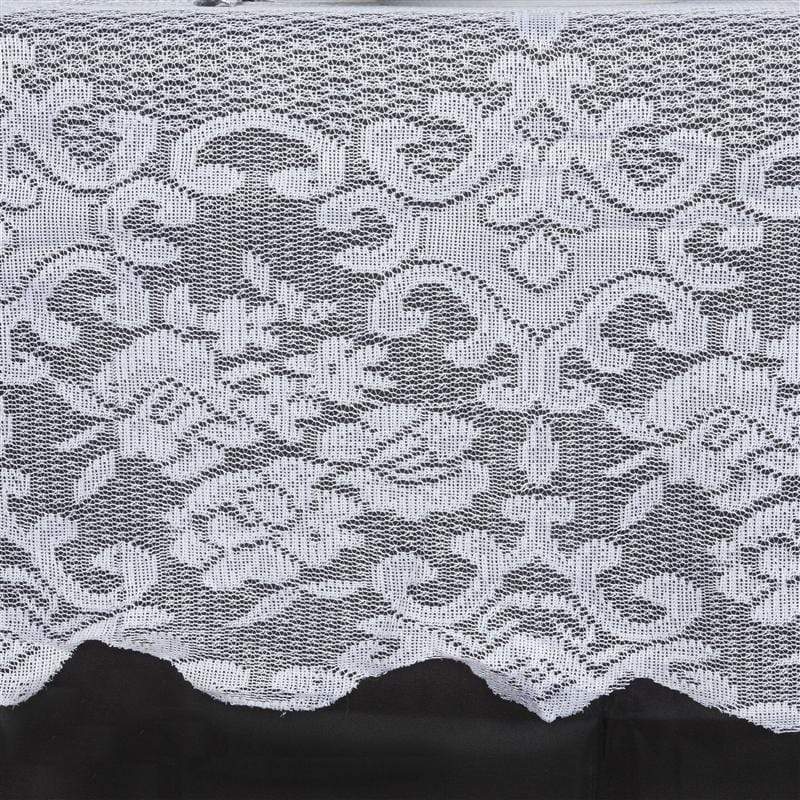 60" x 126" Floral Lace Rectangular Tablecloth