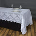 60" x 126" Floral Lace Rectangular Tablecloth TAB_LACE01_60126_WHT