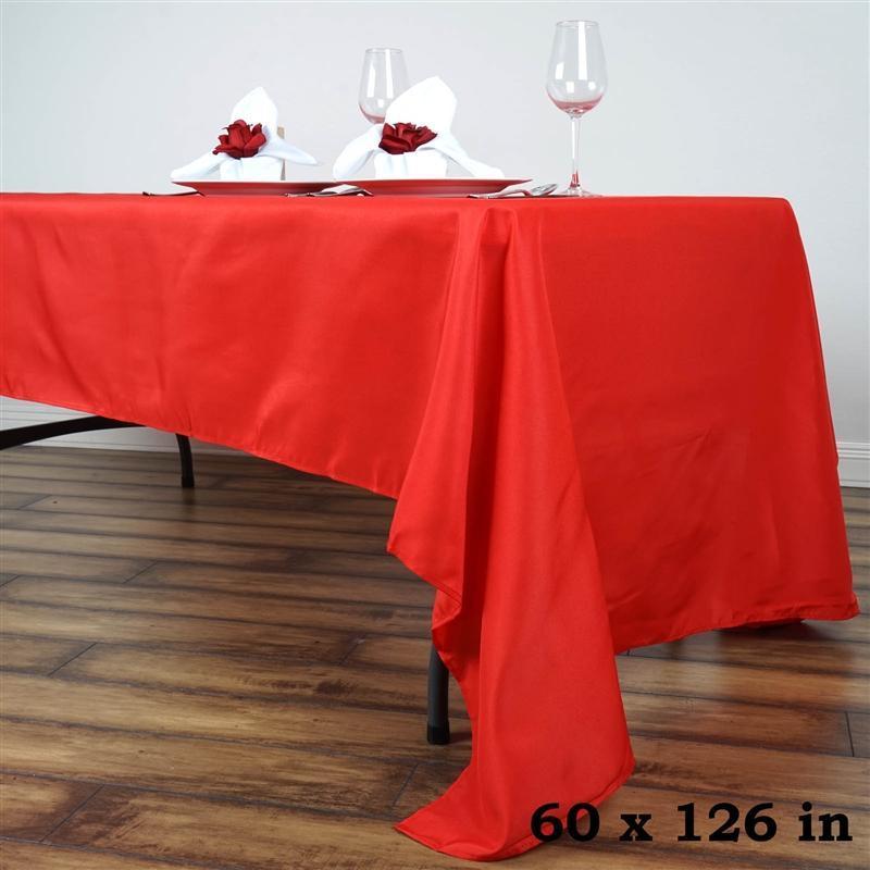 60" x 126" Polyester Rectangular Tablecloth