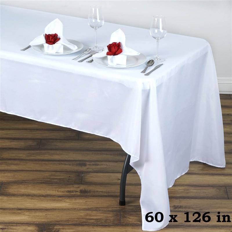 60" x 126" Polyester Rectangular Tablecloth