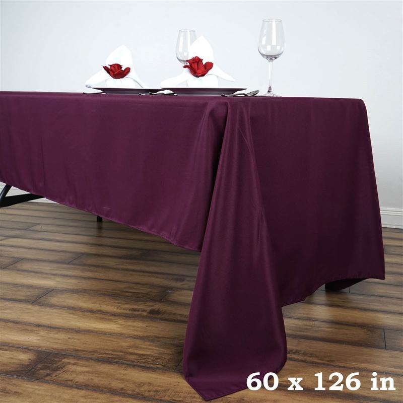 60" x 126" Polyester Rectangular Tablecloth