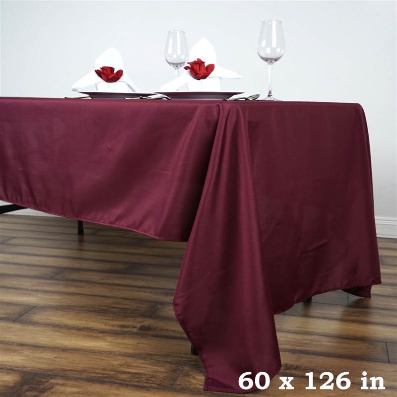 60" x 126" Polyester Rectangular Tablecloth