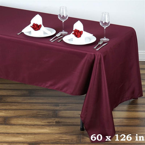 60" x 126" Polyester Rectangular Tablecloth TAB_60126_BURG_POLY