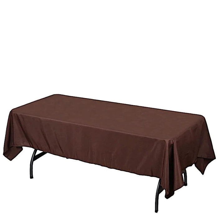 60" x 126" Polyester Rectangular Tablecloth TAB_60126_CHOC_POLY