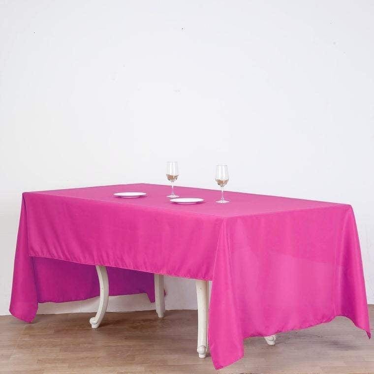 60" x 126" Polyester Rectangular Tablecloth TAB_60126_FUSH_POLY