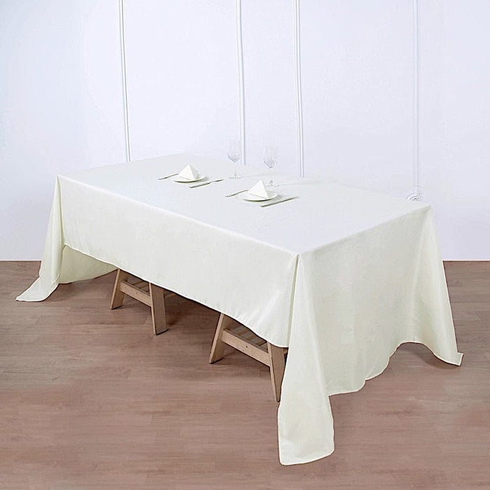 60" x 126" Polyester Rectangular Tablecloth TAB_60126_IVR_POLY