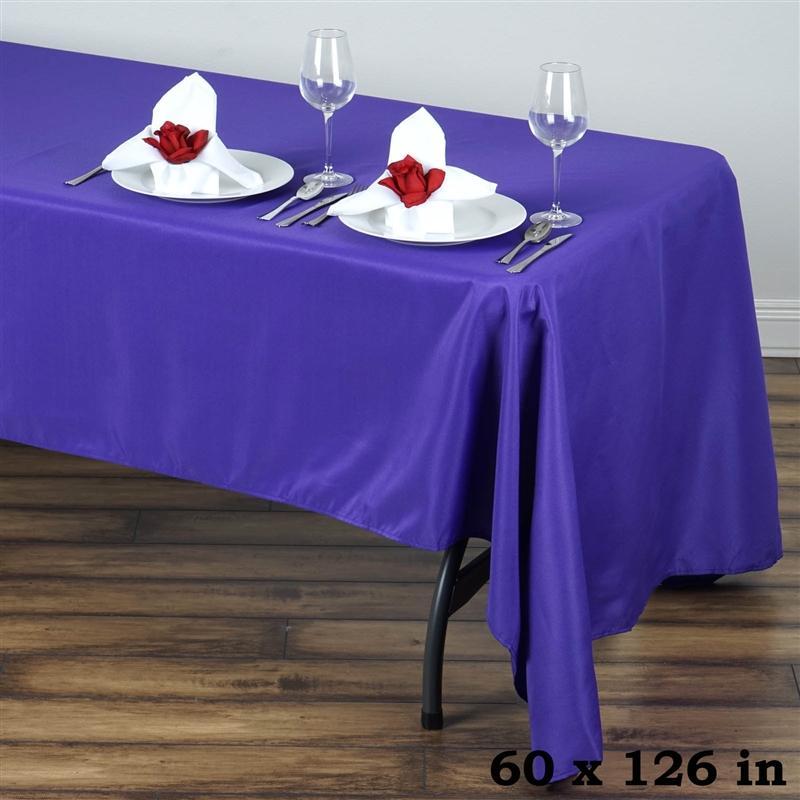 60" x 126" Polyester Rectangular Tablecloth TAB_60126_PURP_POLY