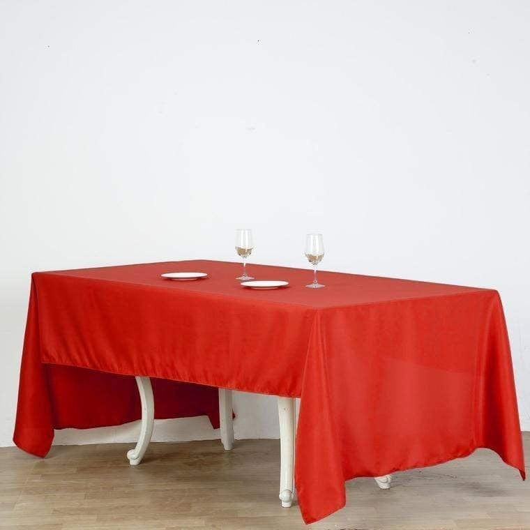 60" x 126" Polyester Rectangular Tablecloth TAB_60126_RED_POLY