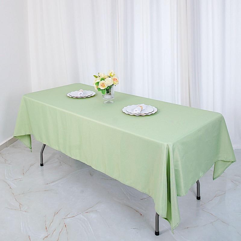 60" x 126" Polyester Rectangular Tablecloth TAB_60126_SAGE_POLY