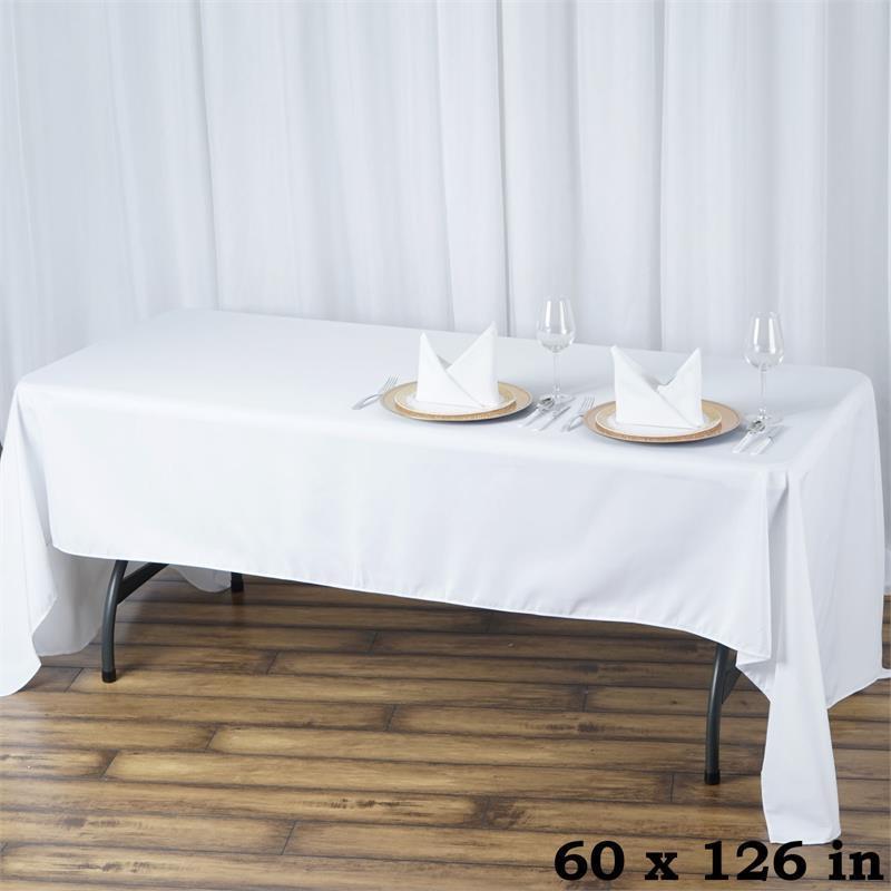 60" x 126" Premium Polyester Rectangular Tablecloth