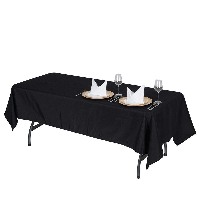 60" x 126" Premium Polyester Rectangular Tablecloth - Black TAB_60126_BLK_PRM