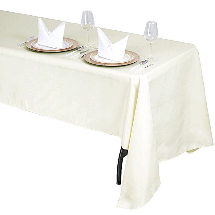 60" x 126" Premium Polyester Rectangular Tablecloth TAB_60126_IVR_PRM