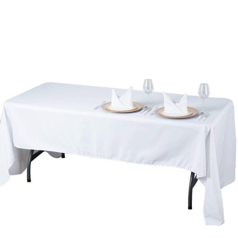 60" x 126" Premium Polyester Rectangular Tablecloth TAB_60126_WHT_PRM