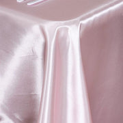 60" x 126" Satin Rectangular Tablecloth - Blush TAB_STN_60126_046