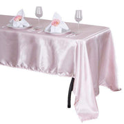 60" x 126" Satin Rectangular Tablecloth - Blush TAB_STN_60126_046