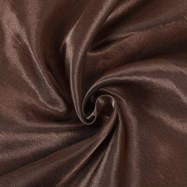 60" x 126" Satin Rectangular Tablecloth - Chocolate Brown TAB_STN_60126_CHOC