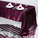 60" x 126" Satin Rectangular Tablecloth - Eggplant Purple TAB_STN_60126_EGG
