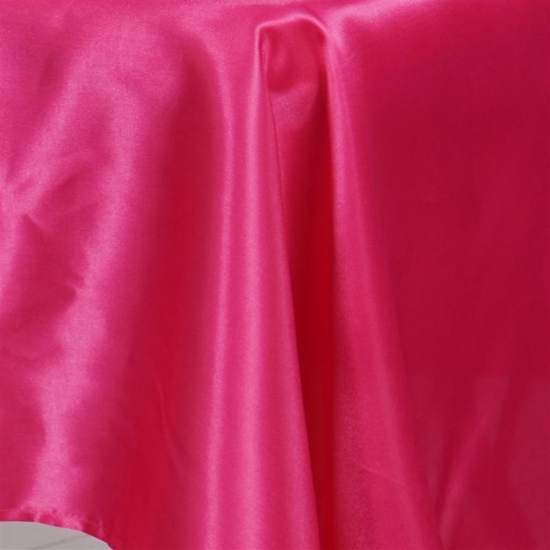 60" x 126" Satin Rectangular Tablecloth - Fuchsia TAB_STN_60126_FUSH