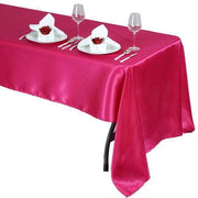 60" x 126" Satin Rectangular Tablecloth - Fuchsia TAB_STN_60126_FUSH