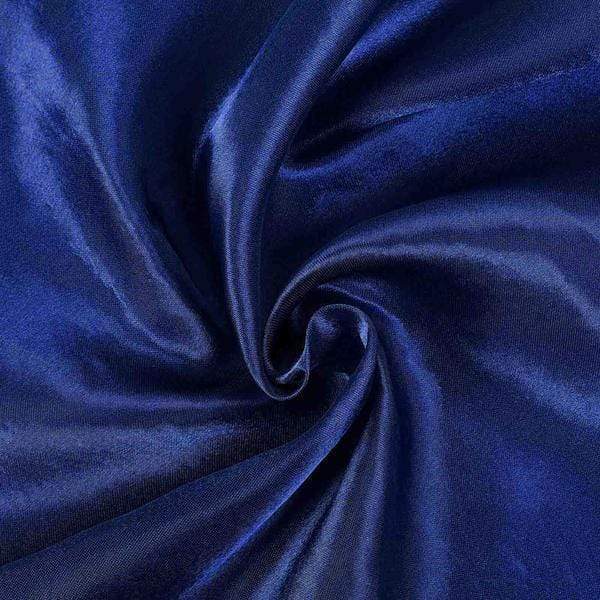 60" x 126" Satin Rectangular Tablecloth - Navy Blue TAB_STN_60126_NAVY