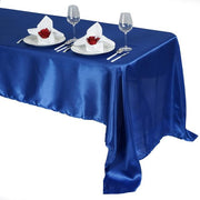 60" x 126" Satin Rectangular Tablecloth - Royal Blue TAB_STN_60126_ROY