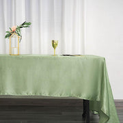 60" x 126" Satin Rectangular Tablecloth - Sage Green TAB_STN_60126_SAGE