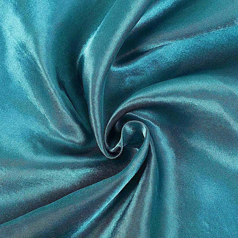 60" x 126" Satin Rectangular Tablecloth - Teal TAB_STN_60126_TEAL