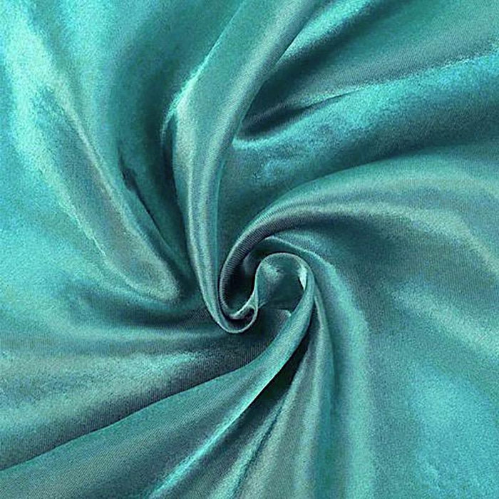 60" x 126" Satin Rectangular Tablecloth - Turquoise TAB_STN_60126_TURQ
