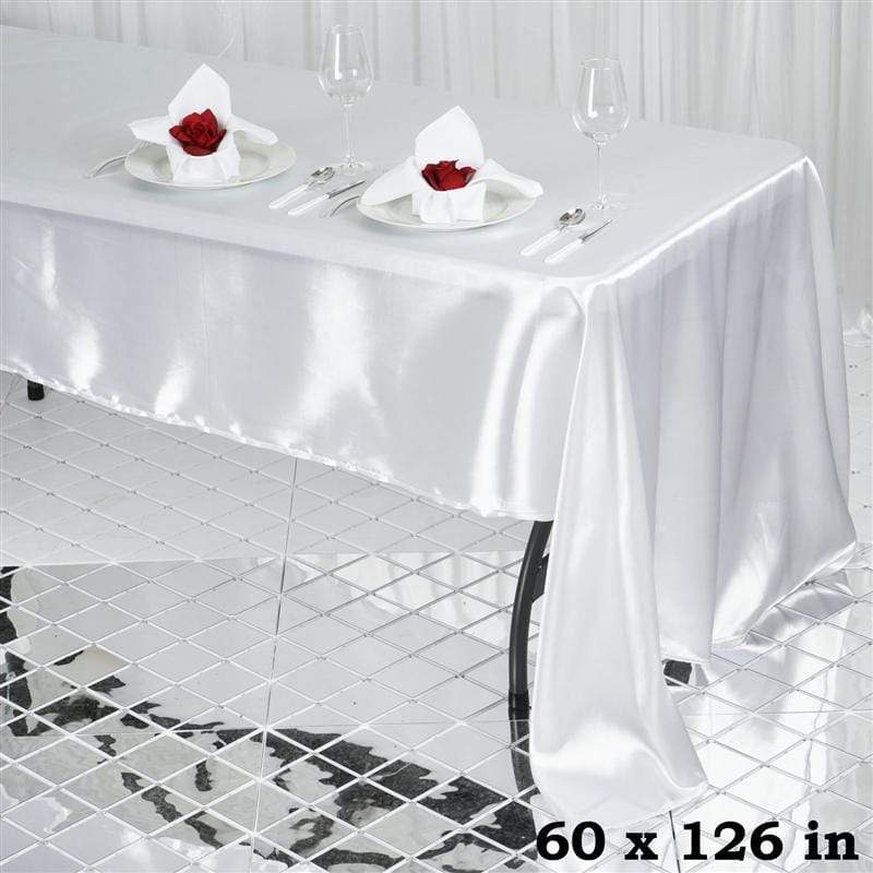 60" x 126" Satin Rectangular Tablecloth
