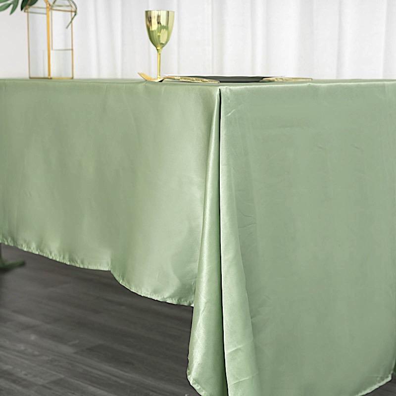 60" x 126" Satin Rectangular Tablecloth TAB_STN_60126_SAGE
