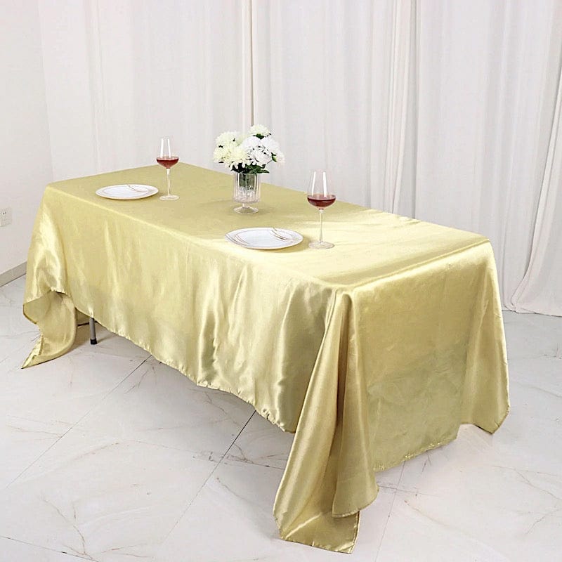 60" x 126" Satin Rectangular Tablecloth TAB_STN_60126_CHMP