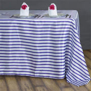 60" x 126" Satin Stripes Rectangular Tablecloth