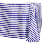 60" x 126" Satin Stripes Rectangular Tablecloth