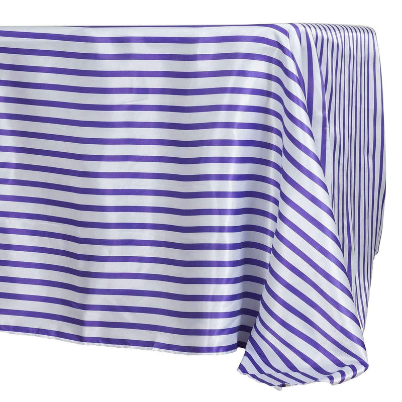 60" x 126" Satin Stripes Rectangular Tablecloth