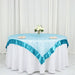 60" x 60" Embroidered Organza Table Overlay