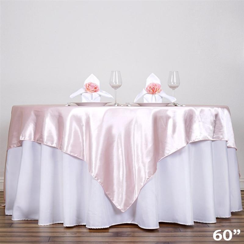 60" x 60" Satin Table Overlay