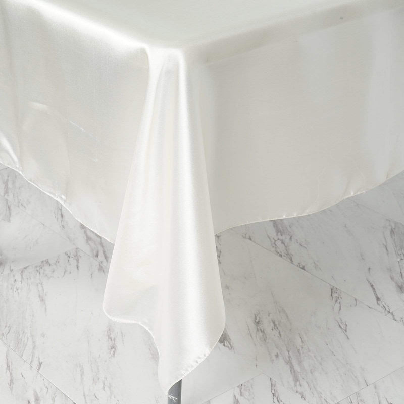 60" x 60" Satin Table Overlay - Ivory LAY60_STN_IVR