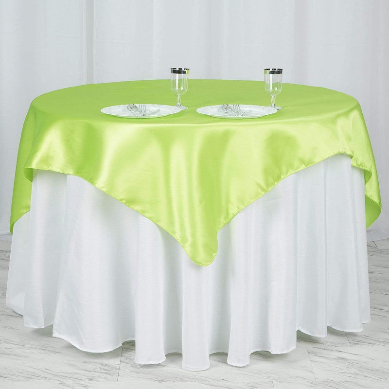 60" x 60" Satin Table Overlay LAY60_STN_APPL