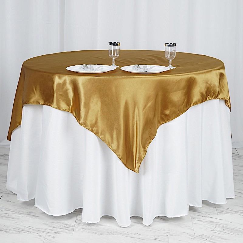 60" x 60" Satin Table Overlay LAY60_STN_GOLD