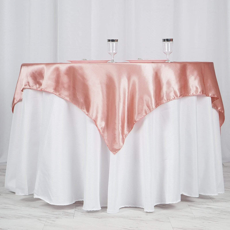 60" x 60" Satin Table Overlay - Mauve LAY60_STN_MAUV