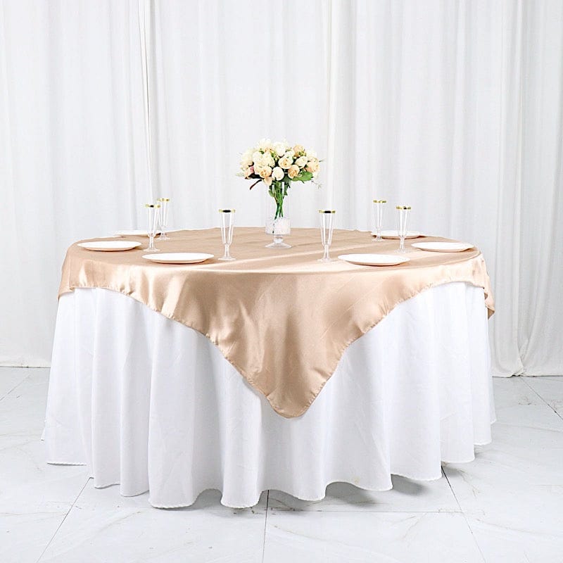 60" x 60" Satin Table Overlay LAY60_STN_NUDE