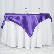 60" x 60" Satin Table Overlay LAY60_STN_PURP