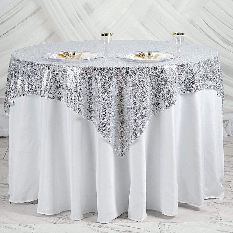 60" x 60" Sequined Table Overlay