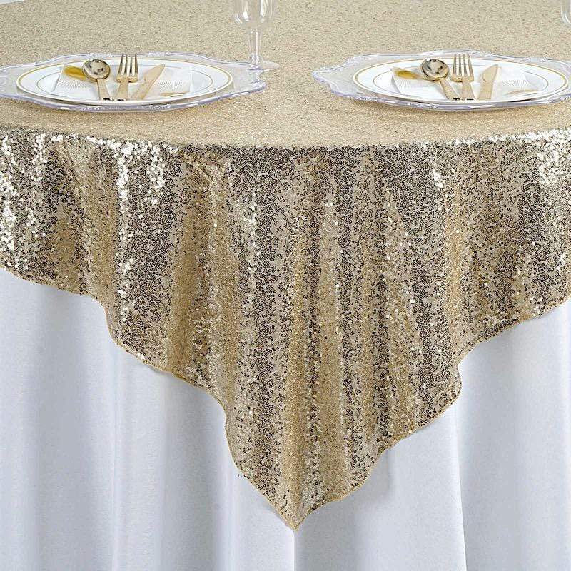 60" x 60" Sequined Table Overlay