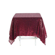 60" x 60" Sequined Table Overlay LAY60_02_BURG