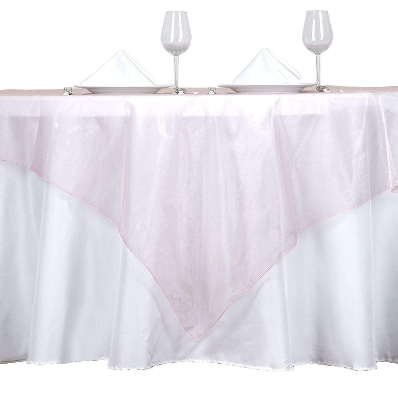 60" x 60" Sheer Organza Table Overlay